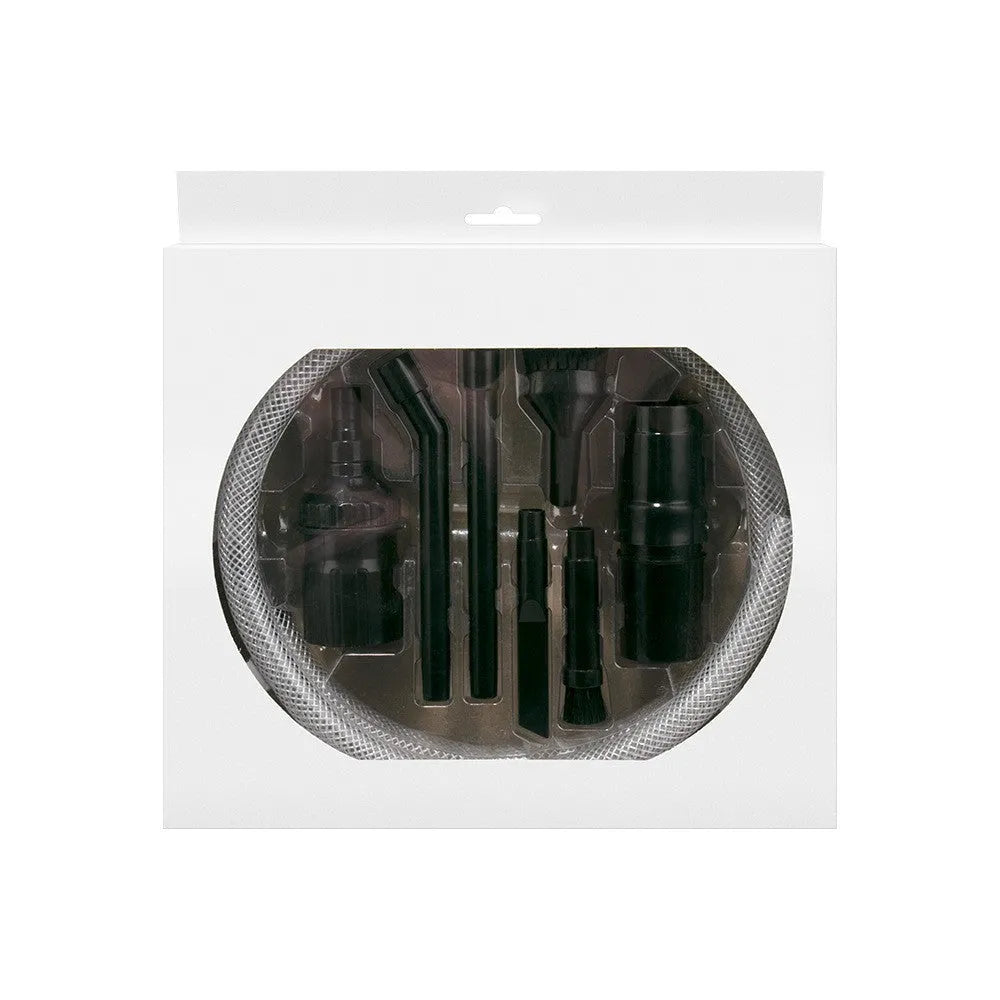 Eight-piece vacuum cleaner small suction head set in boxed packaging for auxiliary dust collection