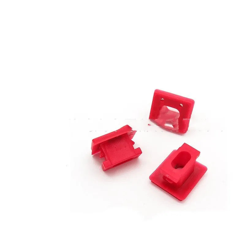 Pack of 10 black plastic BMW door trim panel retaining clips or buckles.