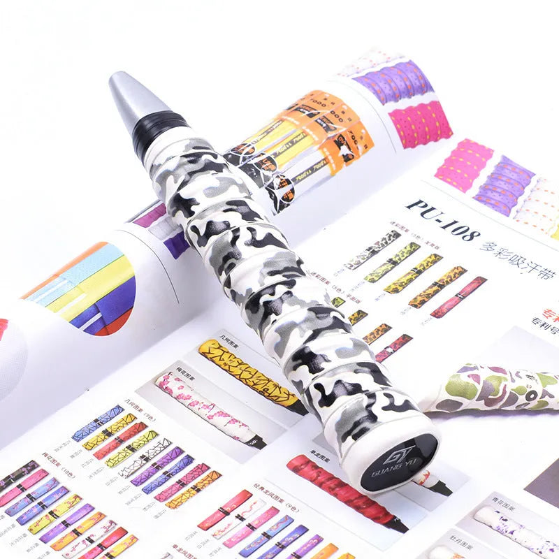PU camouflage pattern hand gel sweat band winding tape in multiple colour options for sports equipment grip