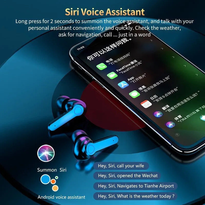 Digital display sport wireless headphone in M19 colour with in-ear design and USB charging