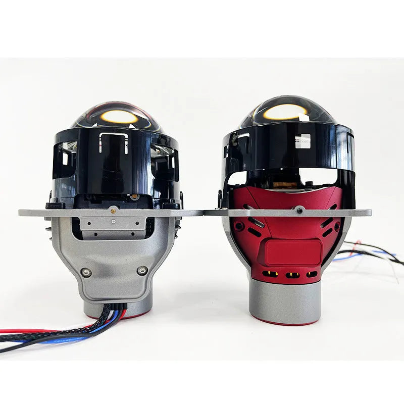 Motorcycle intelligent steering headlight with aviation aluminium housing and glass lens
