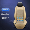 Car ventilation cushion with fan in black fabric, 12V model with 8 fan vents on car seat