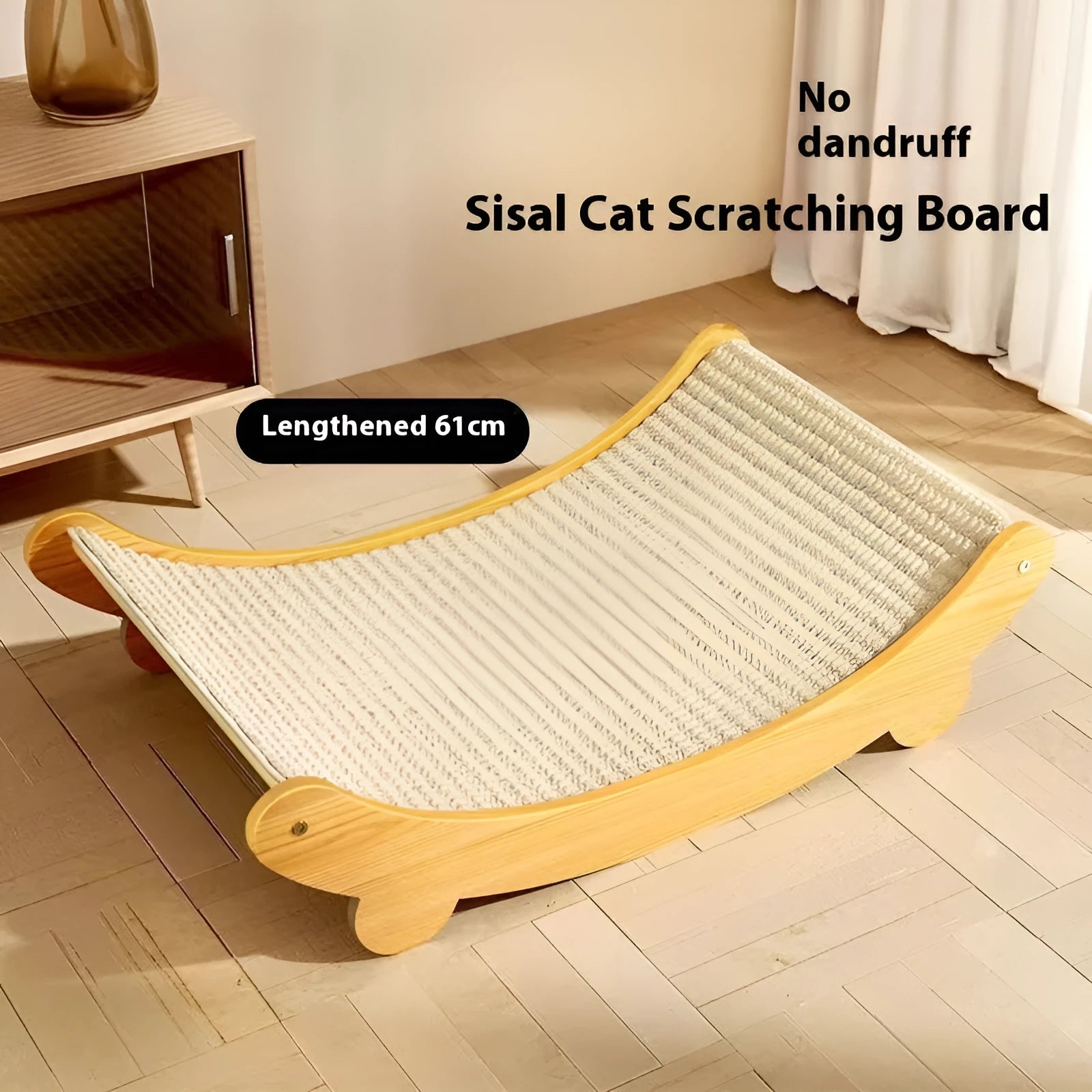 Sisal blanket cat scratching board in pastoral style, shown in two size options.