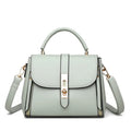 Women's soft PU leather shoulder bag square vertical shape 21x11x16 cm black blue green red