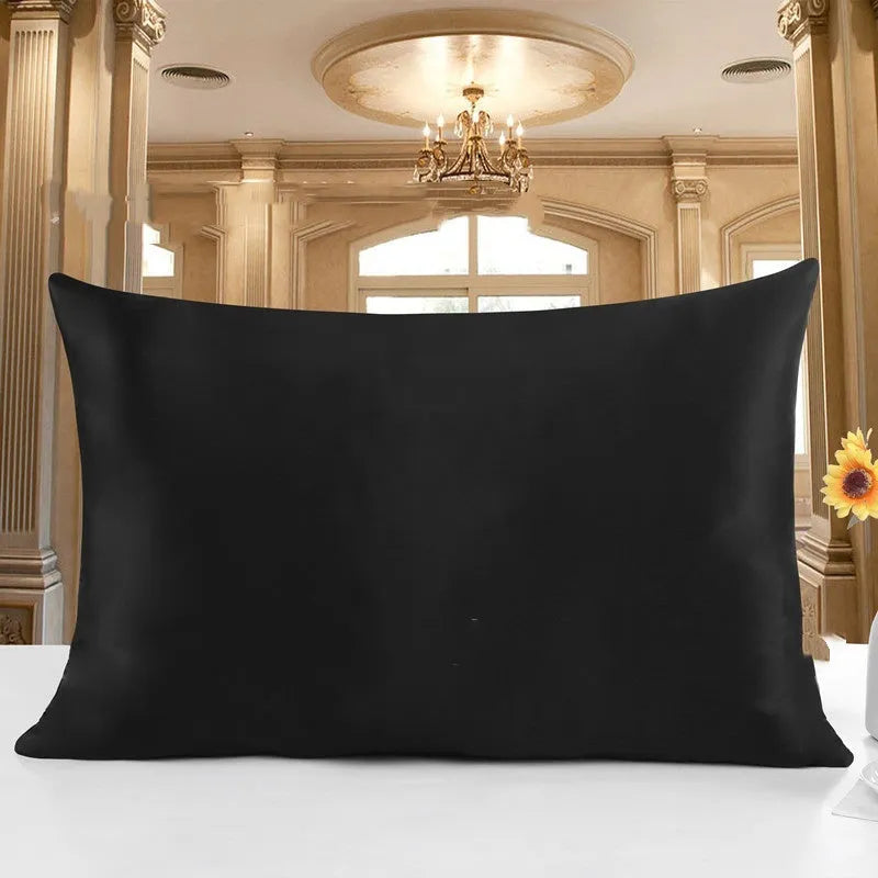 19 M style double-sided silk pillowcase shown in one of 14 available colours.