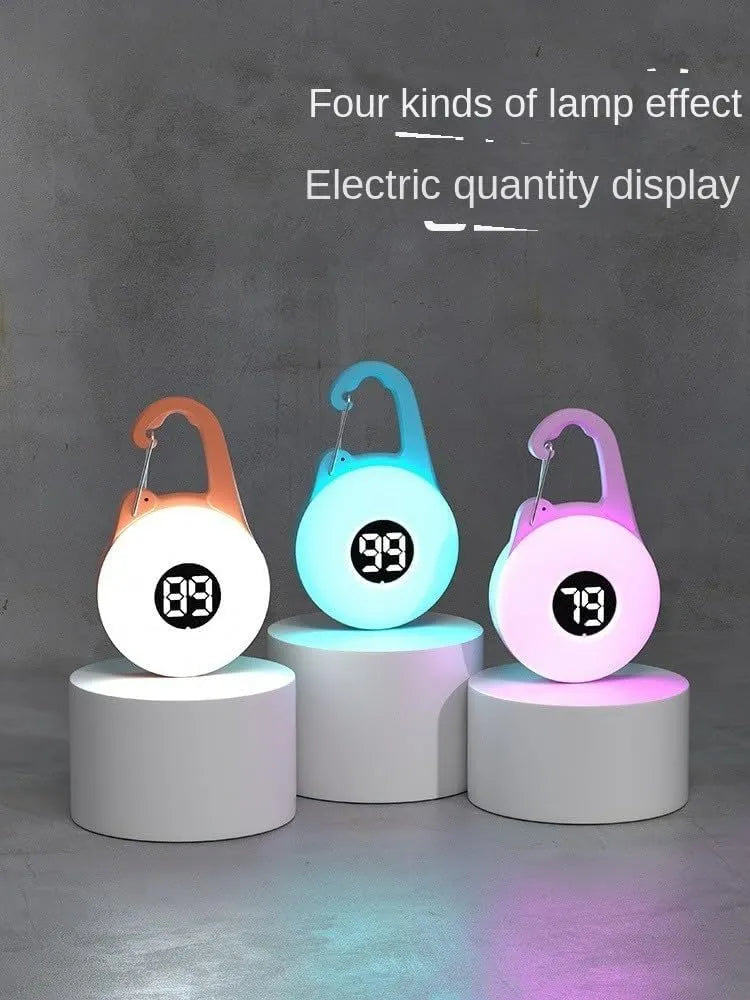 Bright LED dog collar light with silicone strap and USB cable, for night walking safety