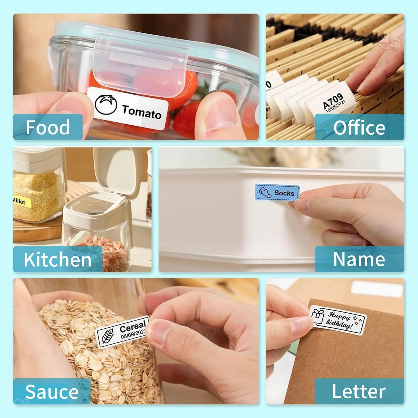 U1 self-adhesive compact portable wireless Bluetooth thermal printer pocket mini label maker in black