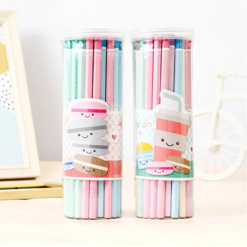 Basswood thermal transfer pencil with hexagonal six-angle design, 50-piece barrel packaging