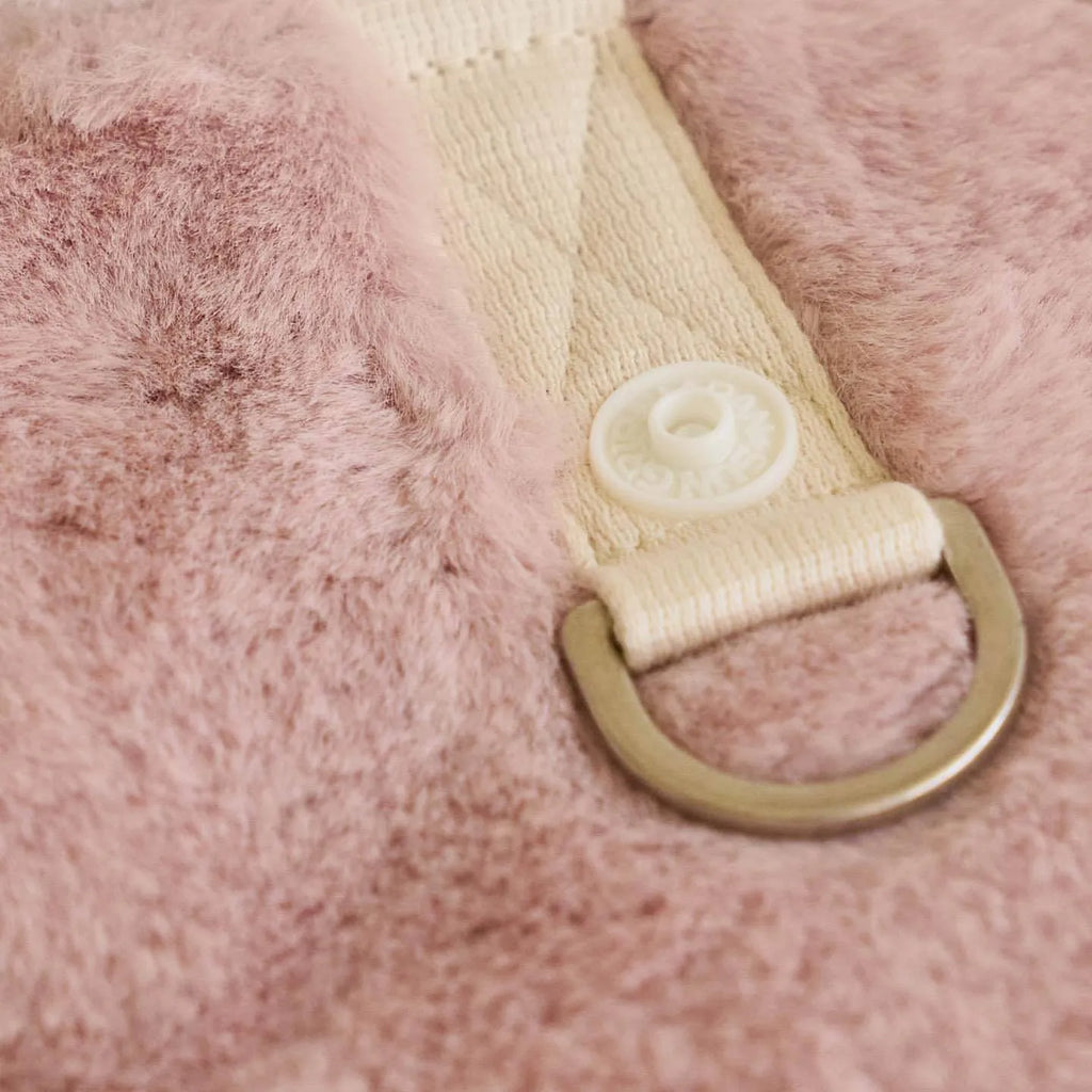Light pink polyester warm coat for dog or cat in size M