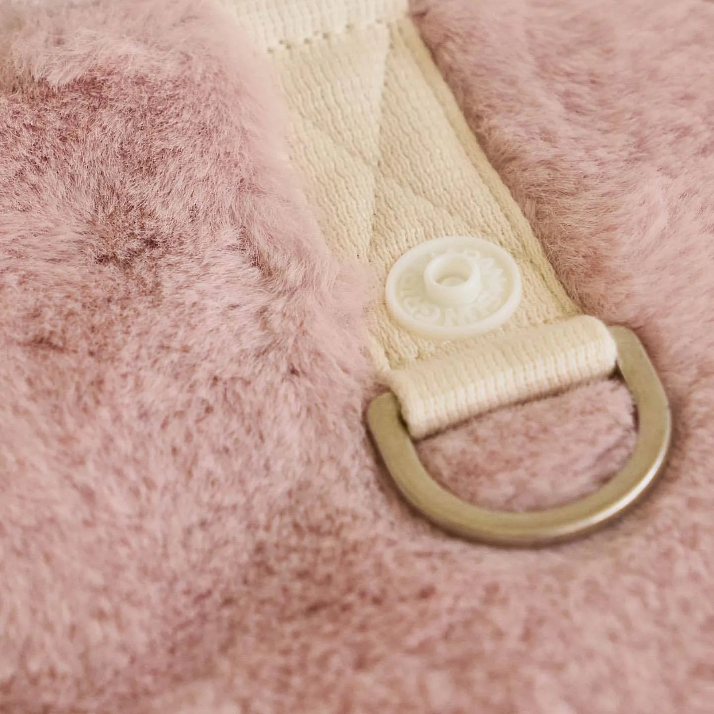 Light pink polyester warm coat for dog or cat in size M