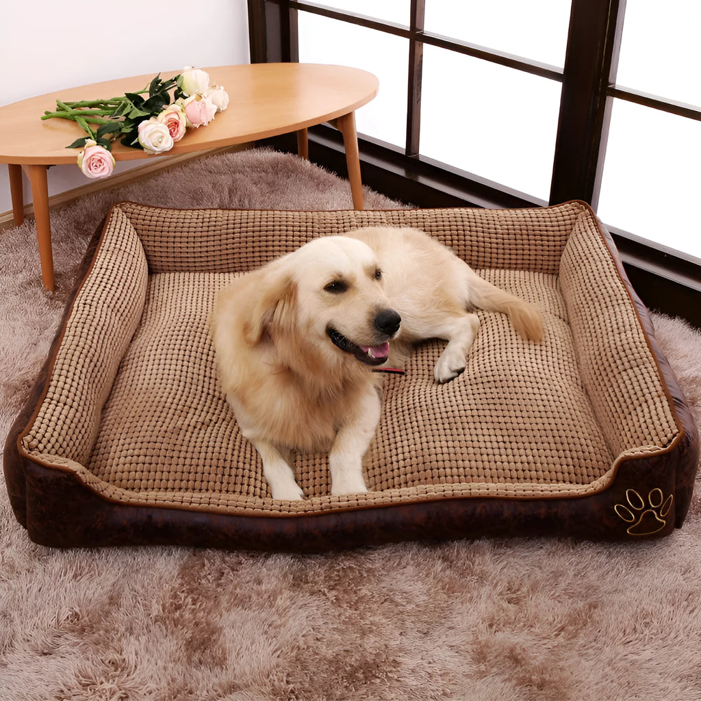 Four Seasons Universal removable flannel dog bed in grey, size M 50x40x20cm