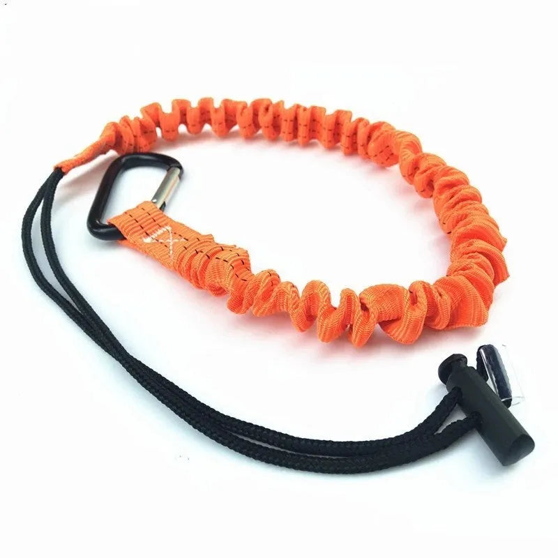 Orange fall protection rope for fishing rod with 90cm length and 10kg load capacity