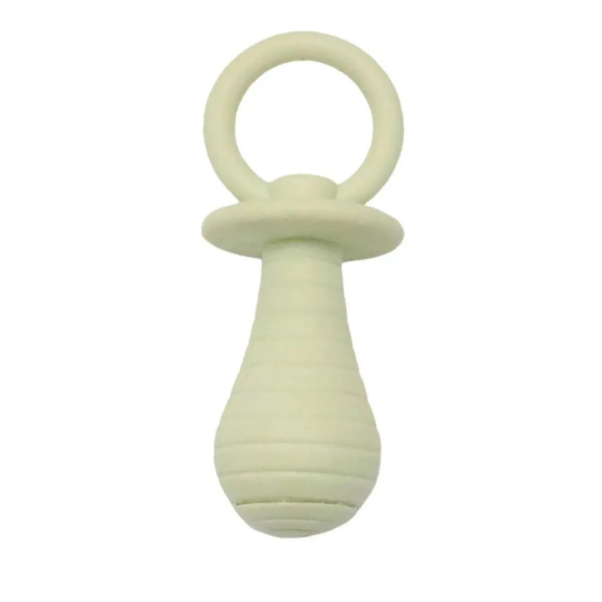 Four coloured pet pacifier rubber chew toys with squeakers for puppies and kittens