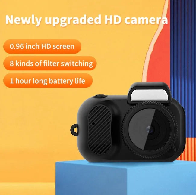 Black Y3000 HD outdoor sports camera with 0.96-inch display screen on compact ABS body