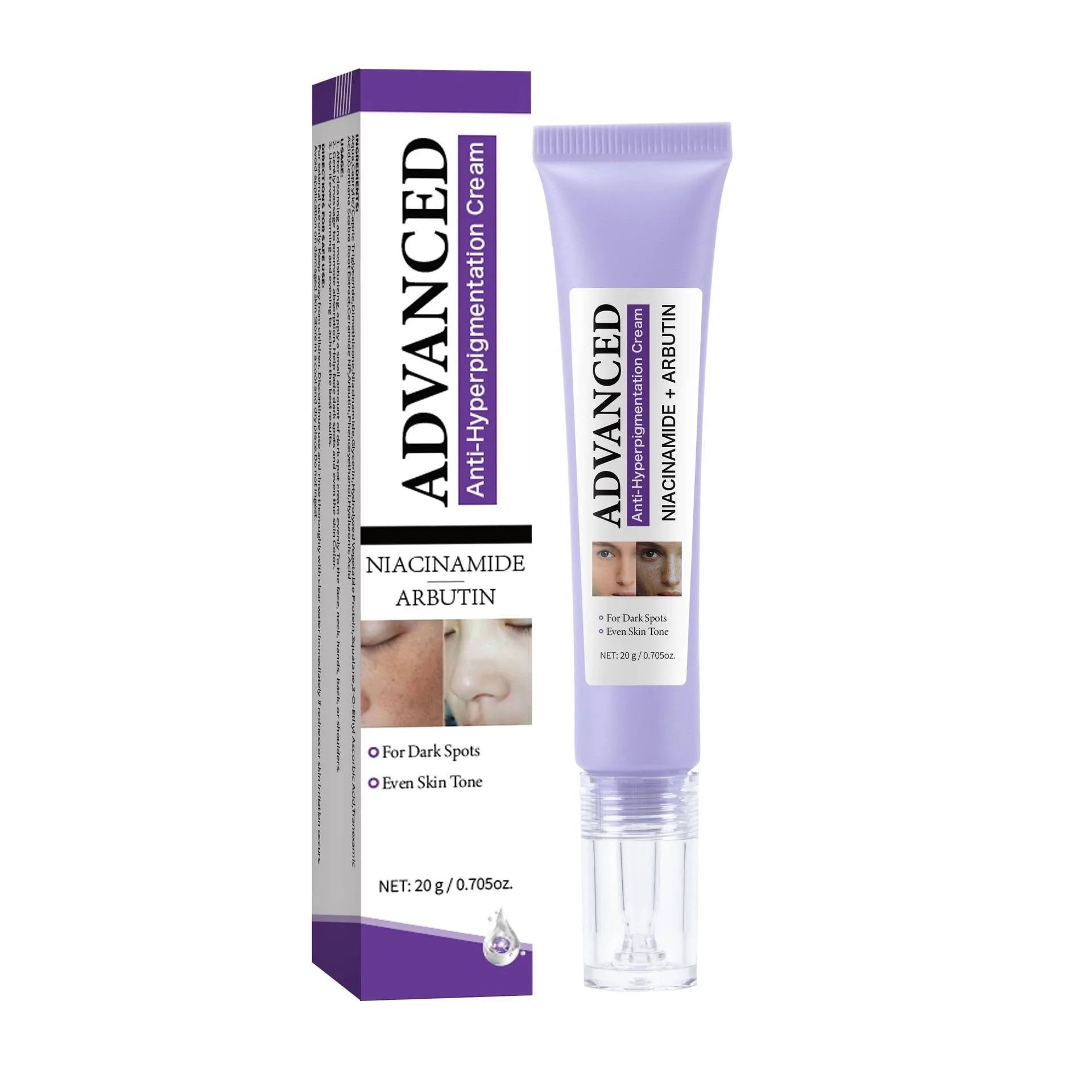 20g anti-pigmentation cream jar for brightening skin and reducing dark spots