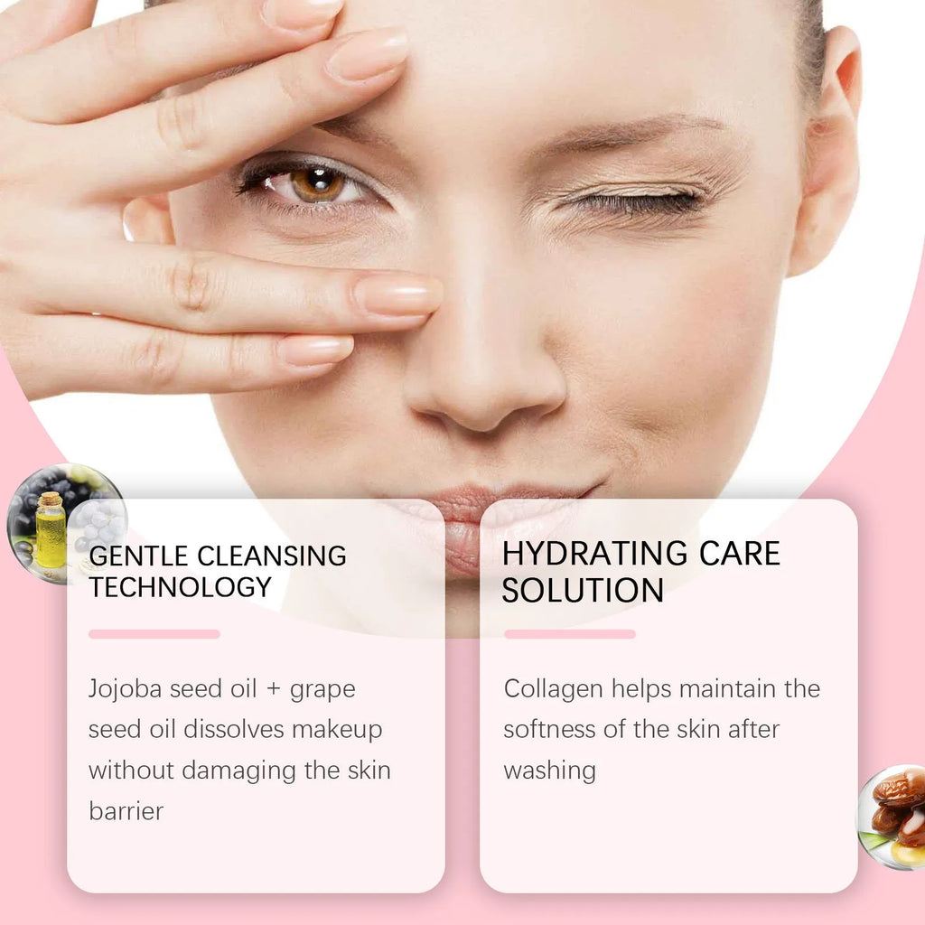 Collagen Cleansing Oil Daily Mild in 100ml bottle with jojoba seed oil and grape seed oil formula