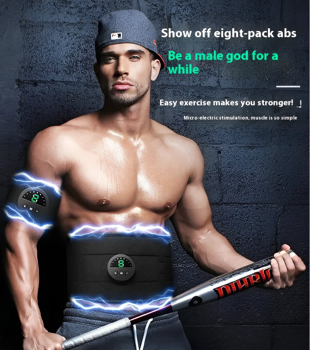 Sweat waist and abdomen fitness belt with display screen style and USB cable