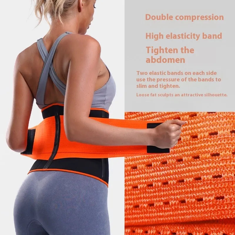 Waist support for running yoga fitness with pressure compression for weight loss - black colour