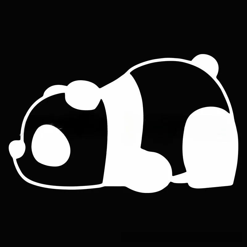 Peeking panda design automotive vinyl sticker for car decoration in black, white or laser colour finishes