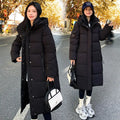 Men's Korean style cold-proof polyester jacket in white, black or khaki colours