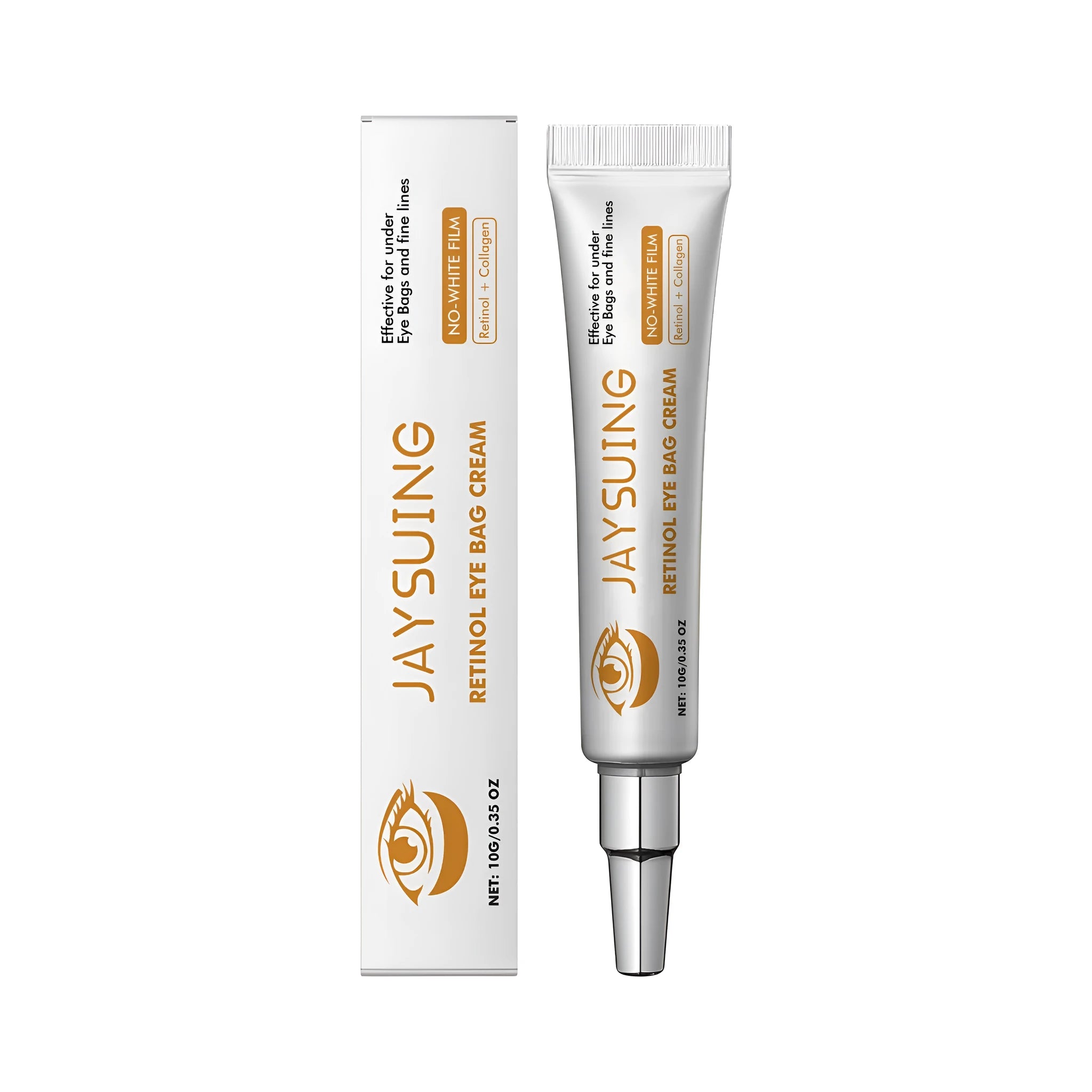 10g tube of retinol anti-ageing eye cream containing hyaluronic acid and collagen