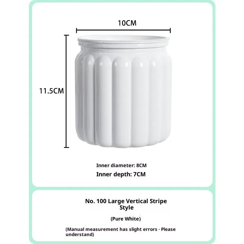 Self-absorbent transparent plastic resin flowerpot for desktop hydroponic planting of small green plants