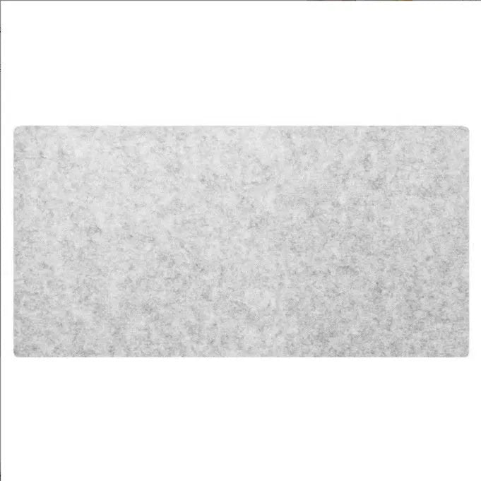 Thickened non-slip felt mouse pad in brown, extra large size, on a desk with a mouse and keyboard