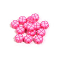 15mm acrylic four-leaf clover love pattern beads in various colours with frosted finish