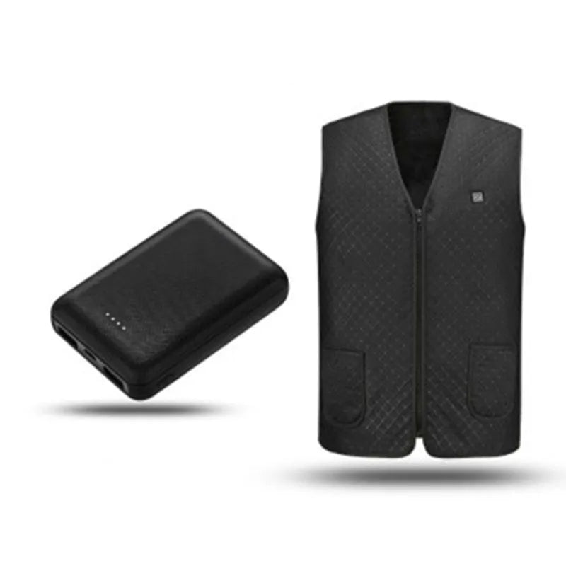 Portable mini 5000 mAh mobile power supply in black with multi USB port output