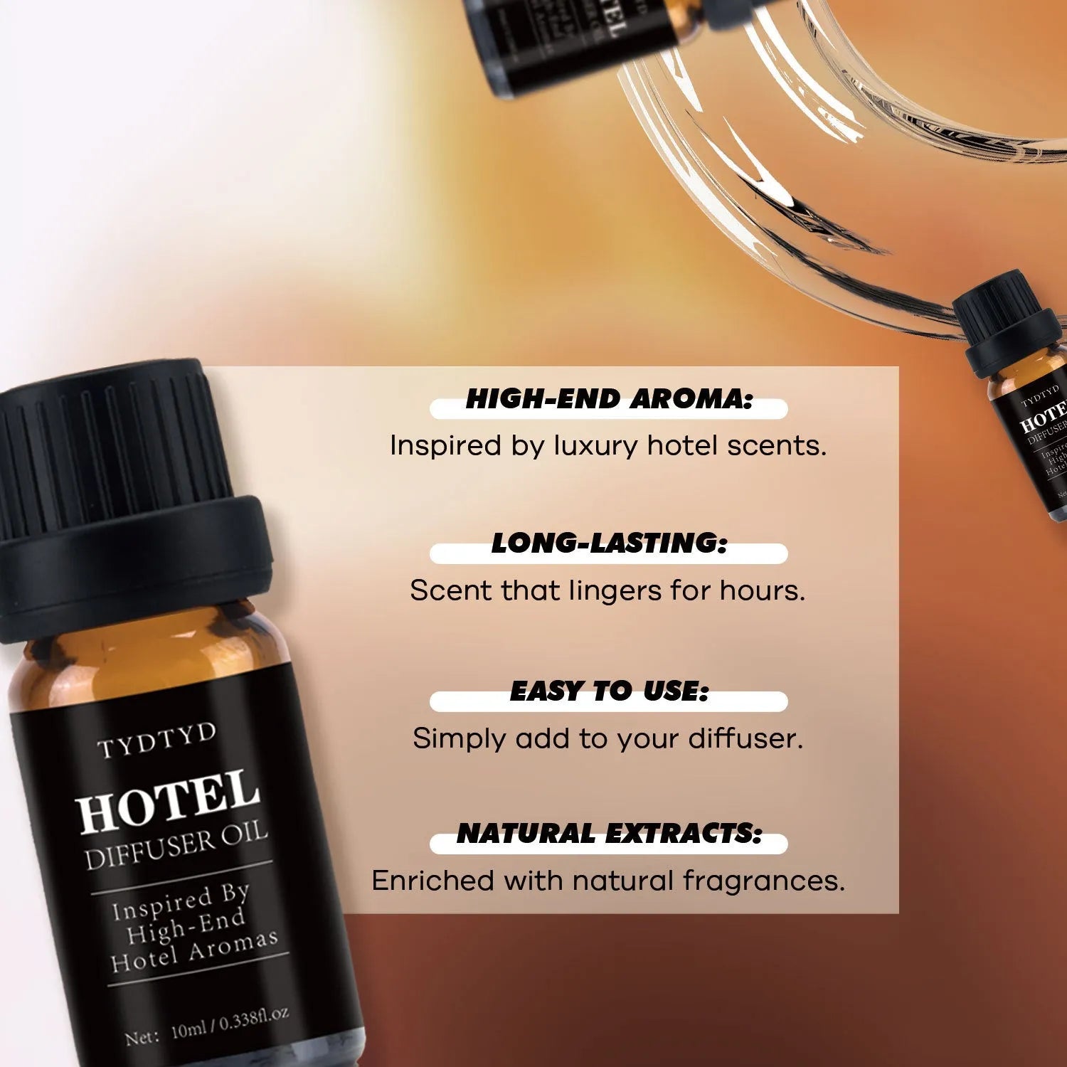 10ml natural plant fragrance essential oil bottle for aromatherapy and diffuser use
