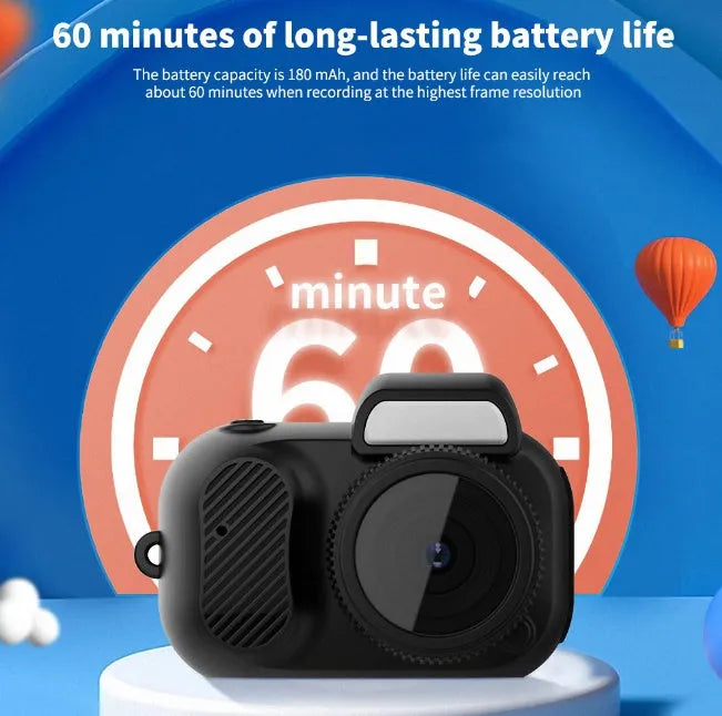 Black Y3000 HD outdoor sports camera with 0.96-inch display screen on compact ABS body