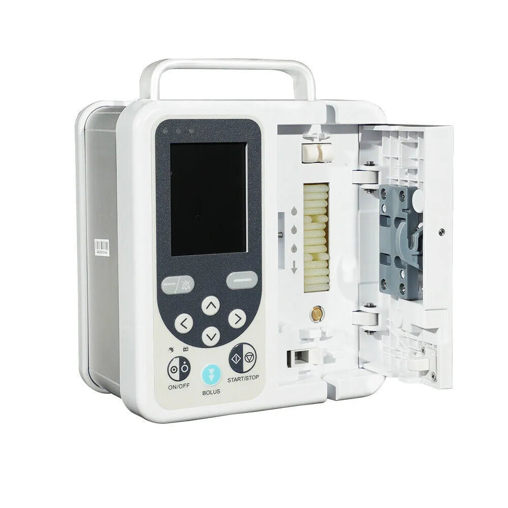 CONTEC SP750 volumetric infusion pump with TFT screen, keypad, and IV tubing