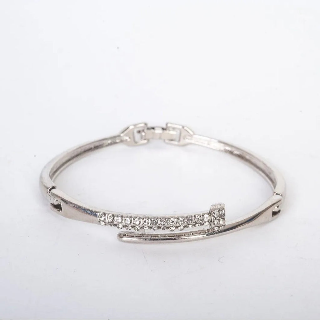 Zinc alloy simple ladies' bracelet with electroplated finish, bow and heart motifs, rose gold colour