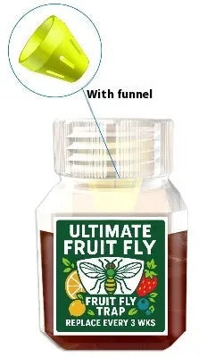 SK003 fruit fly bait liquid bottle with optional application funnel