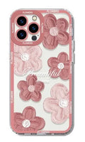 Transparent silicone phone case with oil painting flowers design for Apple iPhone
