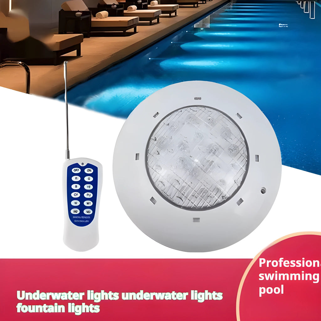 Round plastic IP68 underwater wall-mounted lamp 280mm diameter 70mm thickness warm white cool white RGB