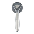 Grey, green, or pink self-cleaning slicker brush for grooming cats, dogs, and rabbits.