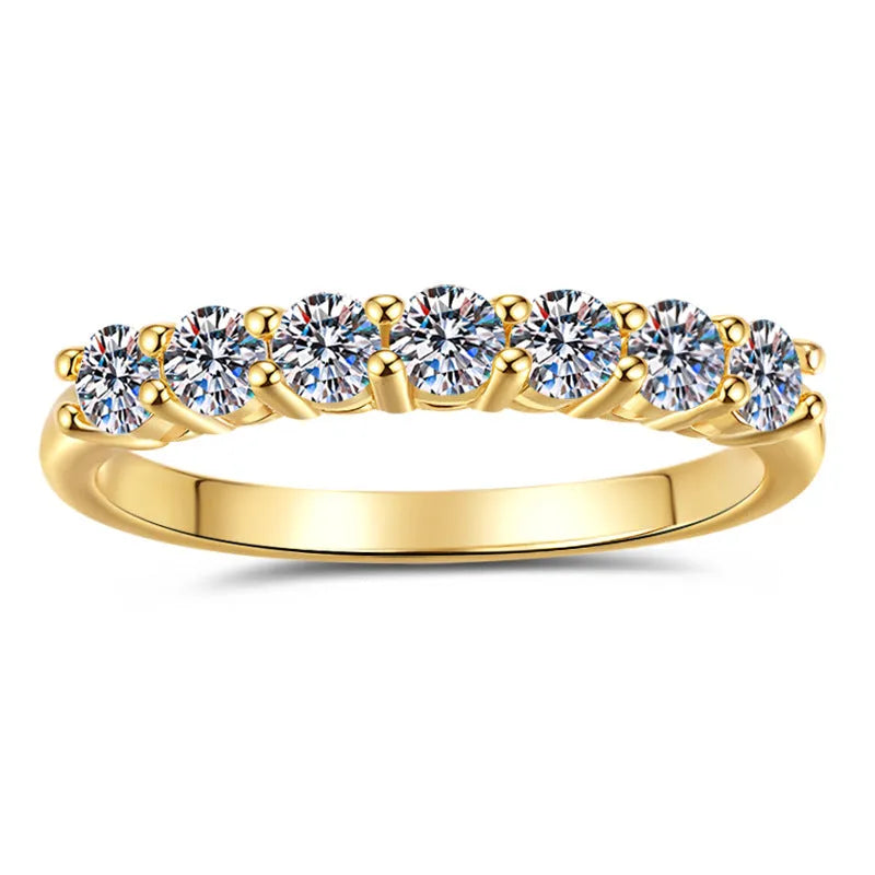 Women's crown-shaped moissanite ring with inlaid diamonds in Ruby Red colour, US size 7