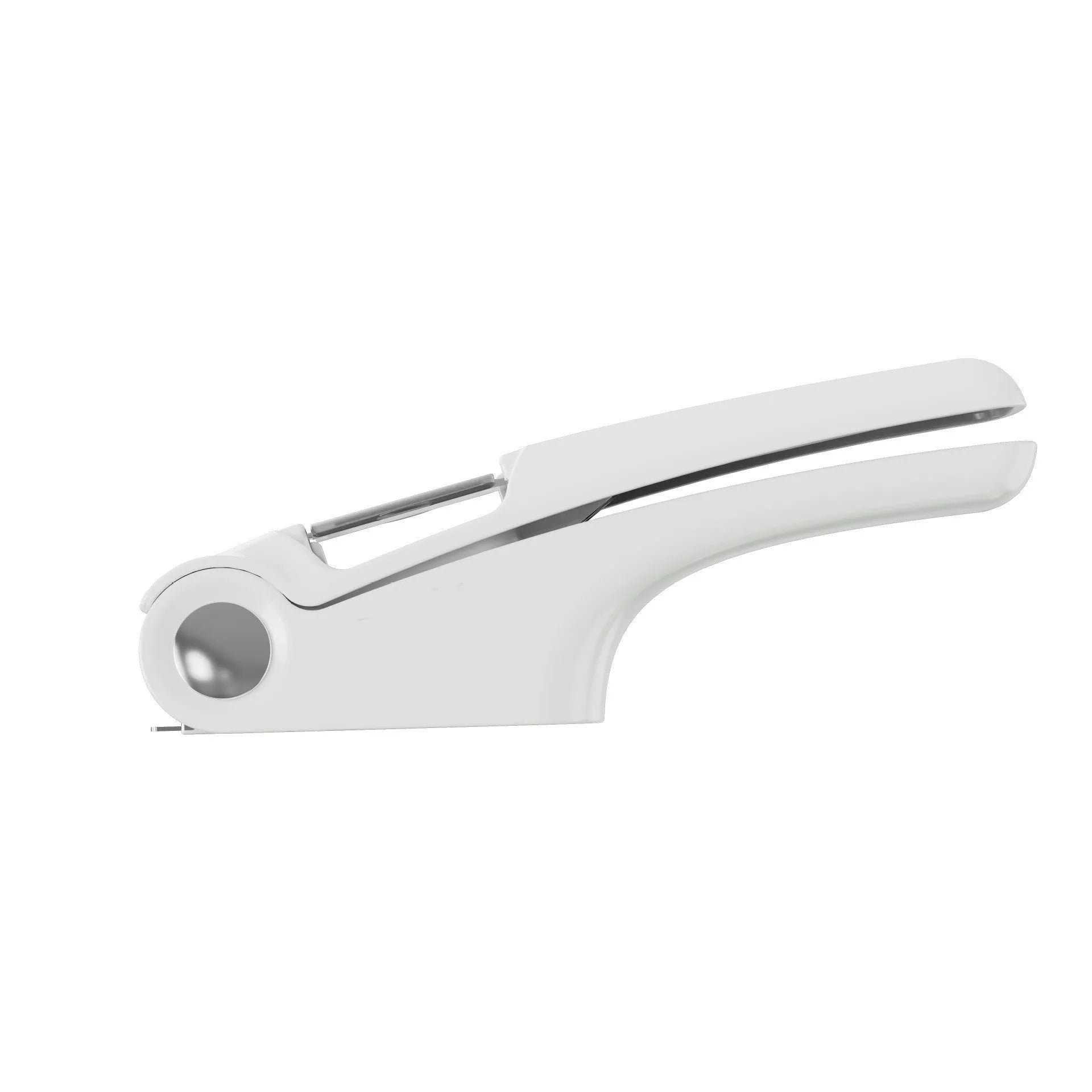 Manual garlic press with ABS handle and stainless steel press mechanism in green colour