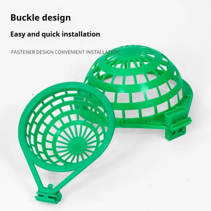 Plastic bird nest in green colour, split-proof design, easy clean surface for pet bird cages