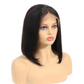 Real human hair wig hand woven medium length 13x4 bob natural colour for women fashion headgear