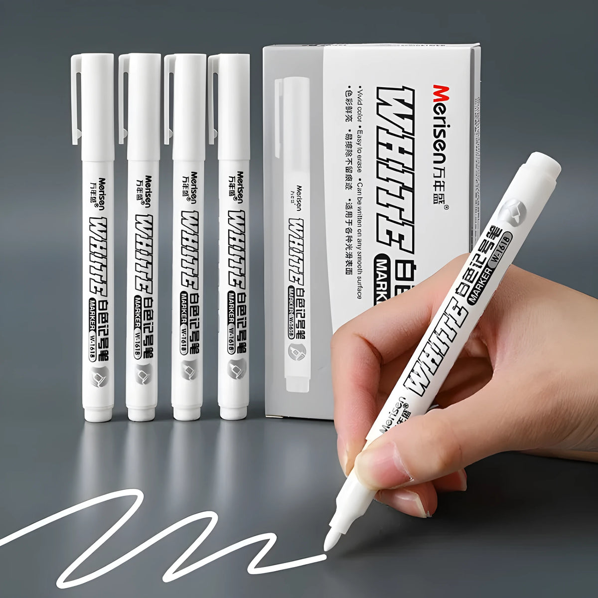 Super White 2.8mm fine head quick-drying waterproof oil painting pen for art and calligraphy