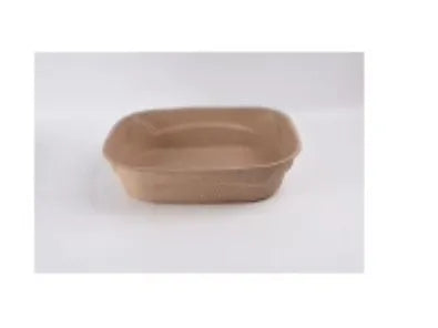 Brown disposable waterproof cat litter box with biodegradable material in three size options