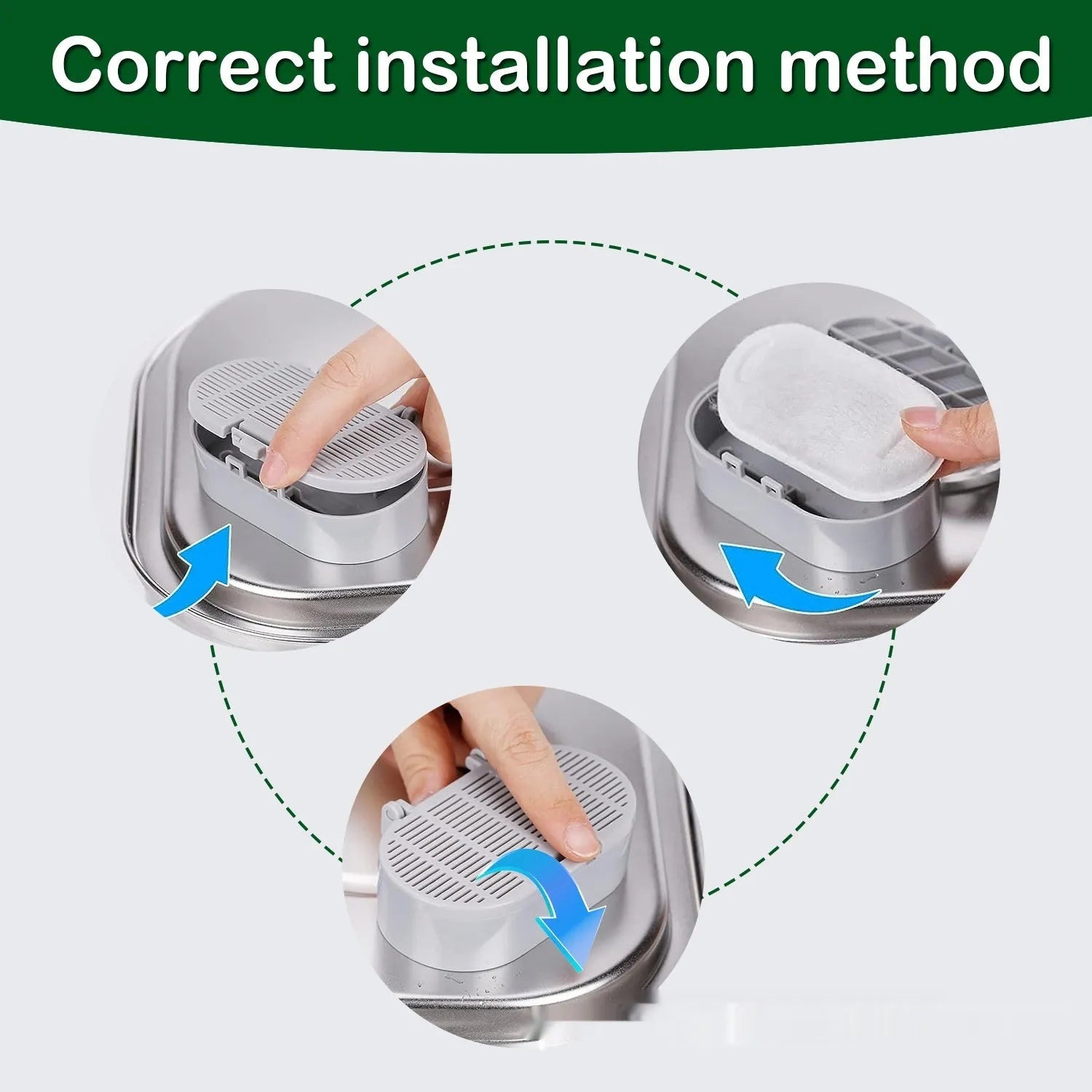 Non-woven fabric and charcoal cat water dispenser filter element in box