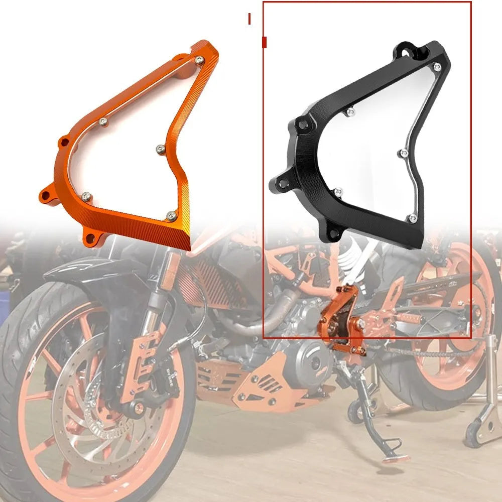 KTM Duke 250 390 replacement chain front gear cover in black or orange for 2017-2020 models