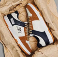 Casual lace-up sneakers in simple plain design available in rainbow white blue or white rice colours