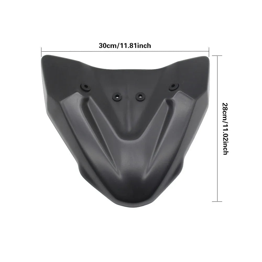 Black ABS plastic fixed wind deflector wing for KTM Adventure motorcycles