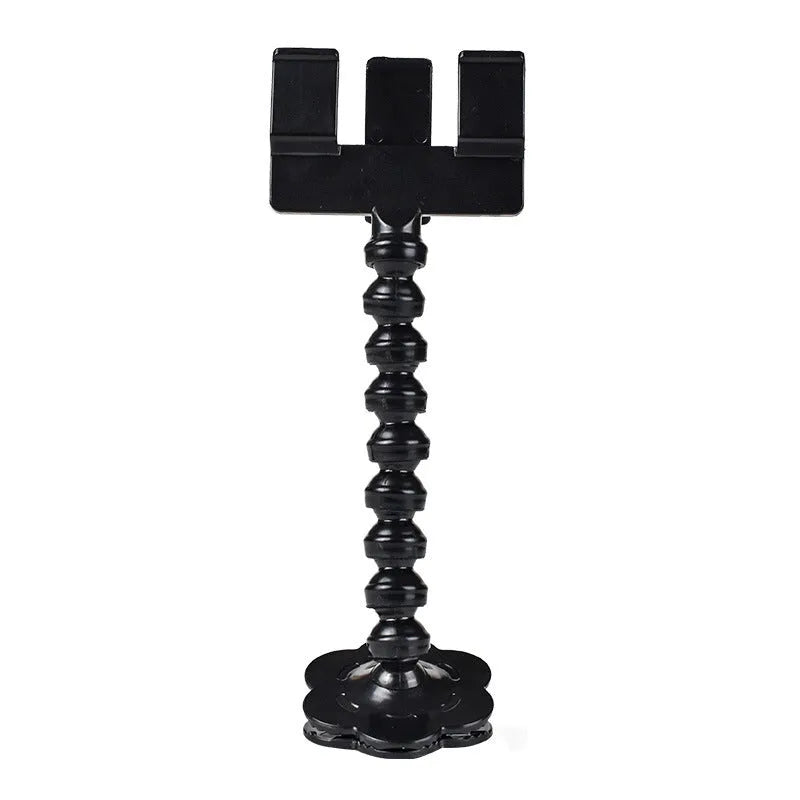 Black pet photography tool with treat clip and phone holder for dog and cat photography