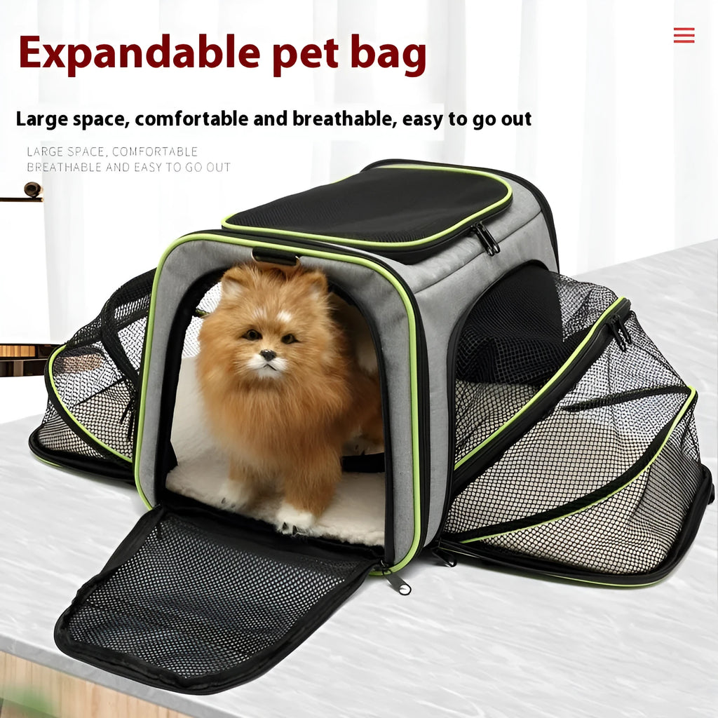 Cat bag pet carrier in 600D cation fabric with large capacity