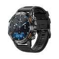Bluetooth calling smart watch with IPS touch screen on wrist, showing health metrics display